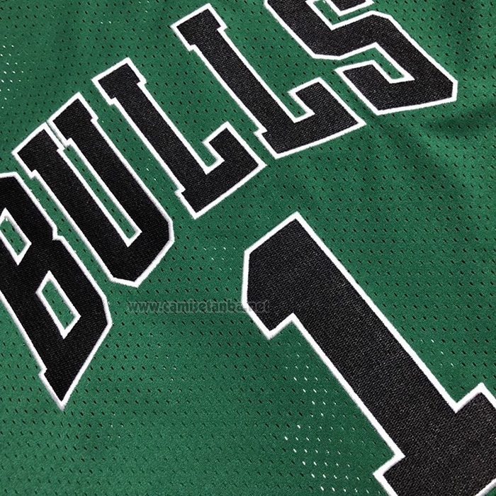 Camiseta Chicago Bulls Derrick Rose #1 Mitchel & Ness 2008-09 Verde